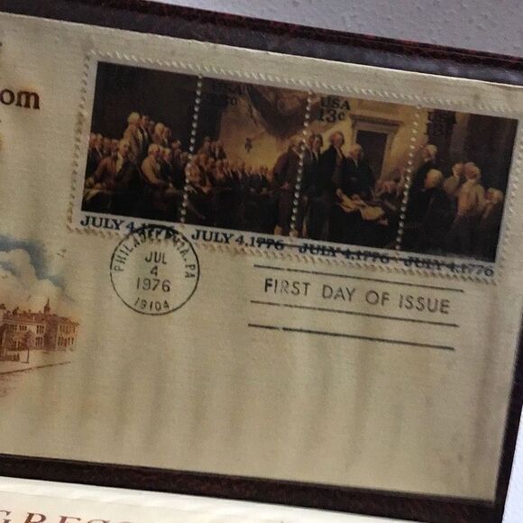 Commemorative stamp, 1976, bicentennial first day issue - Picture 5 of 7